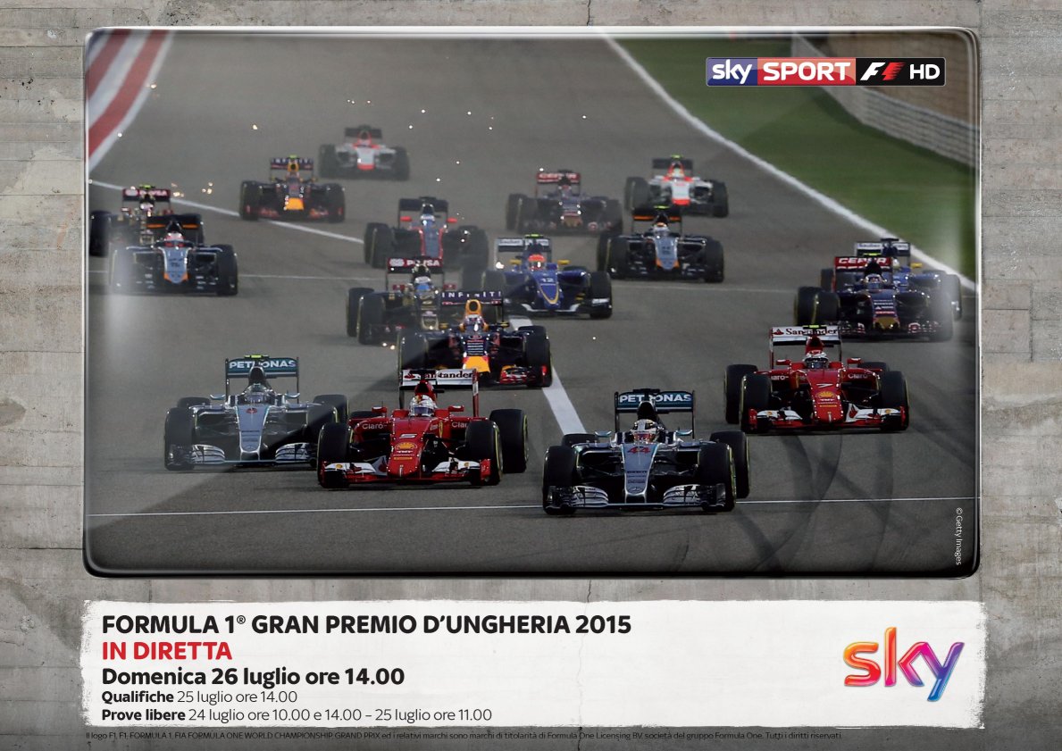 Sky Sport F1 HD, Gp Ungheria Palinsesto 23 - 26 Luglio 2015 #SkyMotori