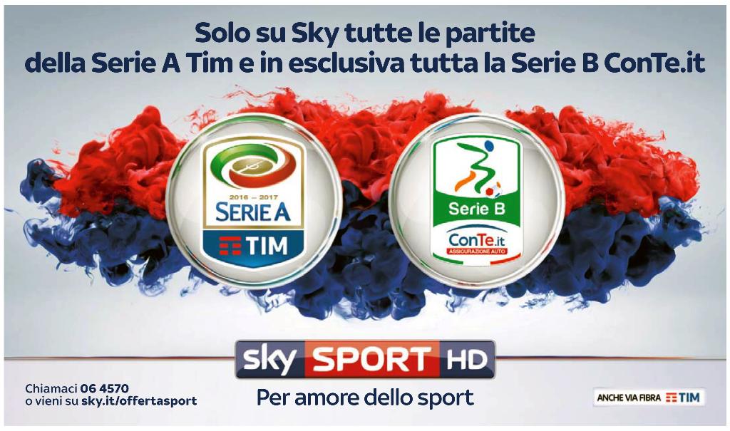 Serie B 2017 - 2018 in esclusiva su Sky Sport. Anticipi e posticipi dalla 3a alla 7a Giornata