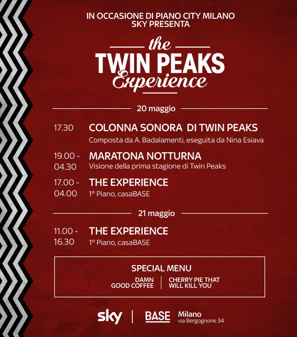 Le Serie Tv di Sky si possono ascoltare, evento speciale dedicato a Twin Peaks.