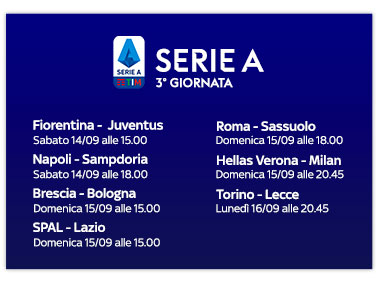 Sky Sport Serie A 3a Giornata, Diretta Esclusiva | Palinsesto e Telecronisti (Fiorentina-Juventus 4K)