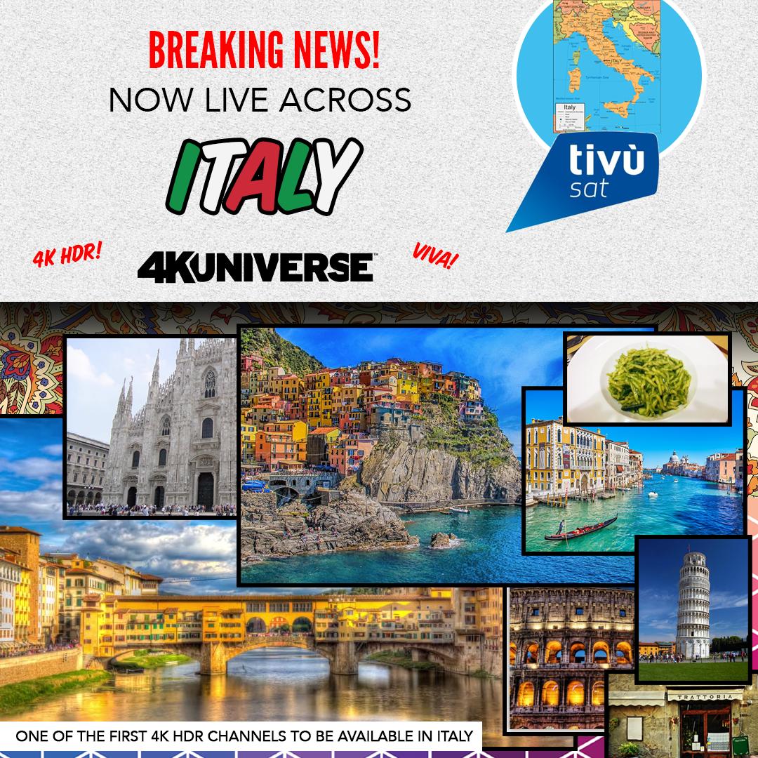Il canale 4KUniverse arriva in Italia su tivùsat