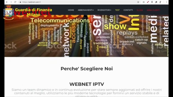 Operazione The net, inibito accesso a piattaforme IPTV pirata con 50 mila utenti 