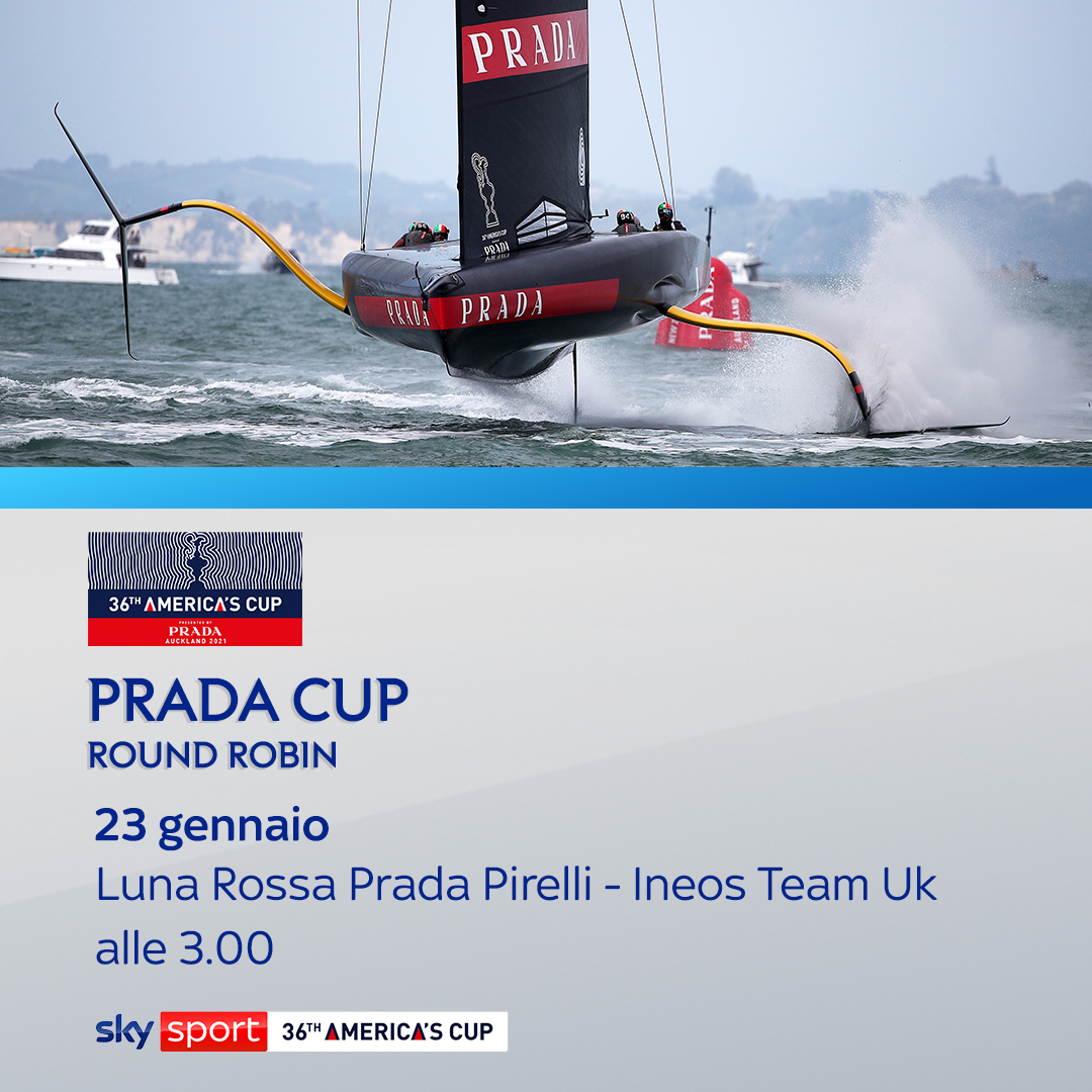 America's Cup, Prada Cup 2a Fase: Luna Rossa vs Ineos LIVE su Sky Sport