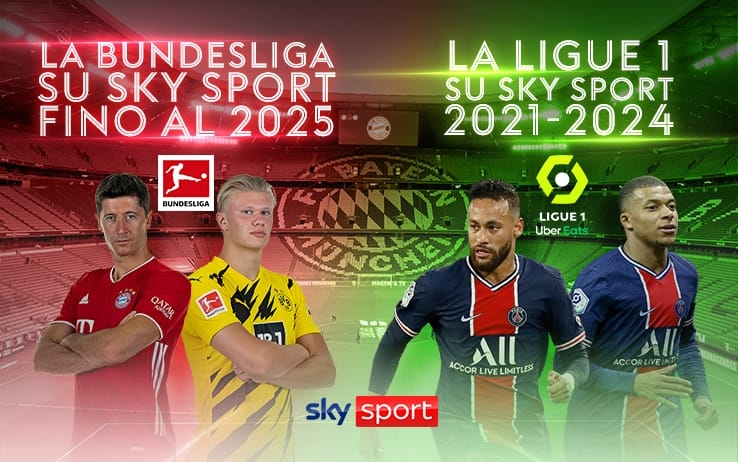 Sky acquista i diritti della Bundesliga (2021-2025) e Ligue 1 (2021-2024)