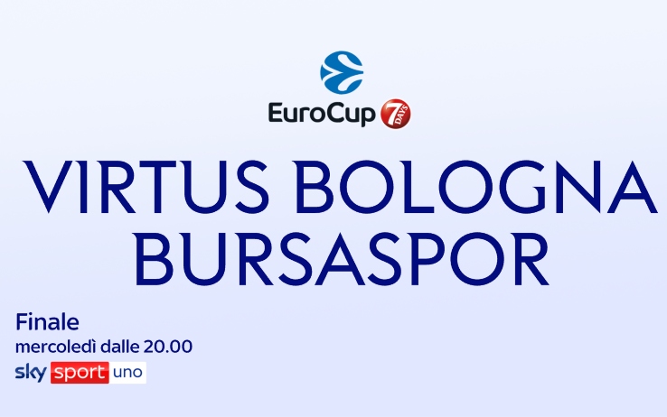 7Days EuroCup, Virtus Bologna - Bursaspor in diretta su Sky Sport (e NOW)