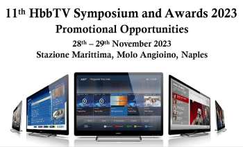 HbbTV Symposium and Awards 2023 sarà il 28 e 29 novembre a Napoli