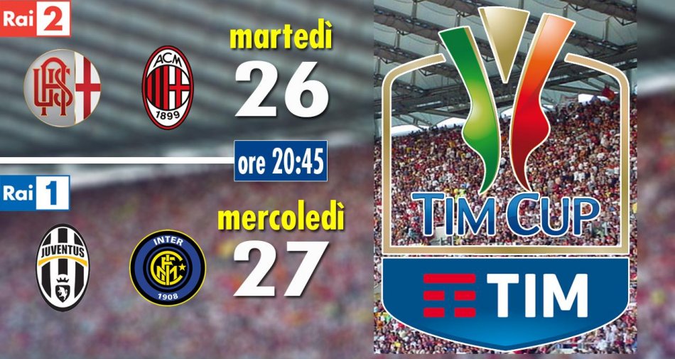 Foto - Rai Sport, Coppa Italia Tim Cup 2015/2016 Semifinale Andata - Programma e Telecronisti