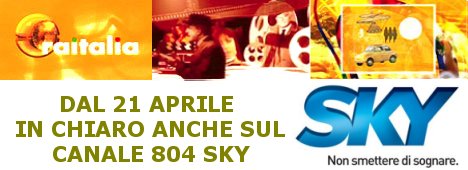 Rai Italia da lunedì prossimo visibile in chiaro sul canale 804 del bouquet SKY