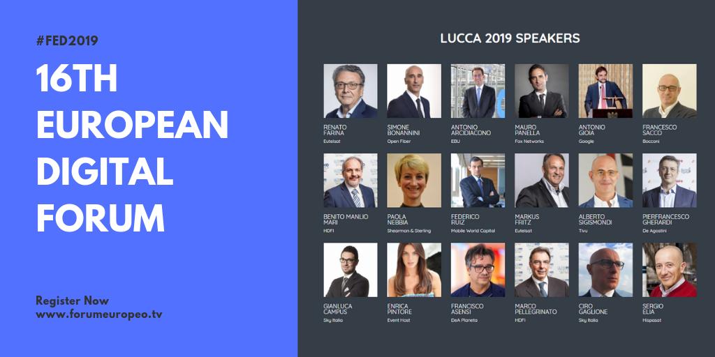 Annunciati i primi 18 speaker #ForumEuropeo Lucca 2019. Aperte le iscrizioni!