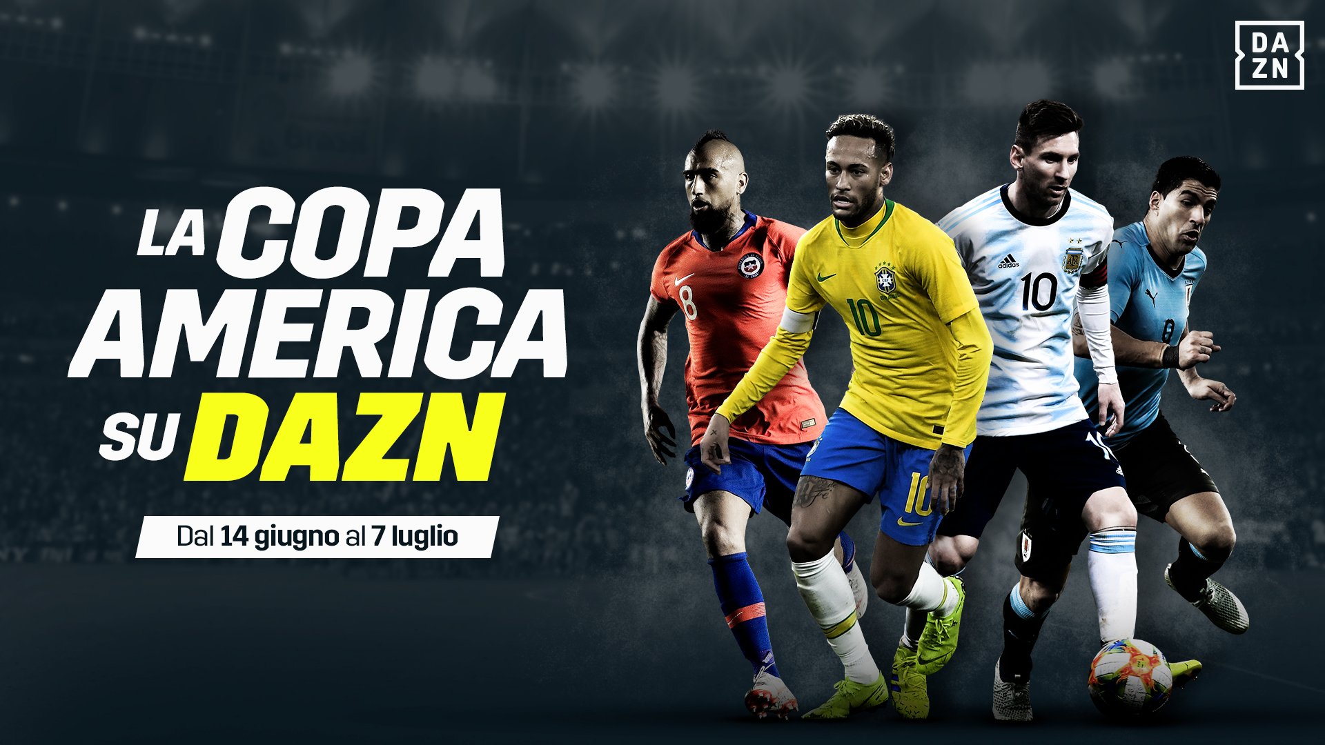 DAZN ufficializza Coppa America 2019 (dal 14 Giugno al 7 Luglio)