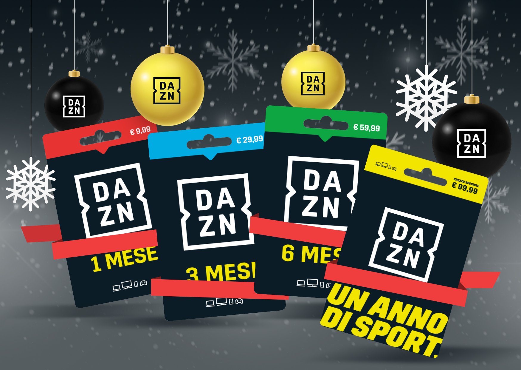 DAZN aggiunge magia al Natale con le gift card per tutti gli amanti degli sport.