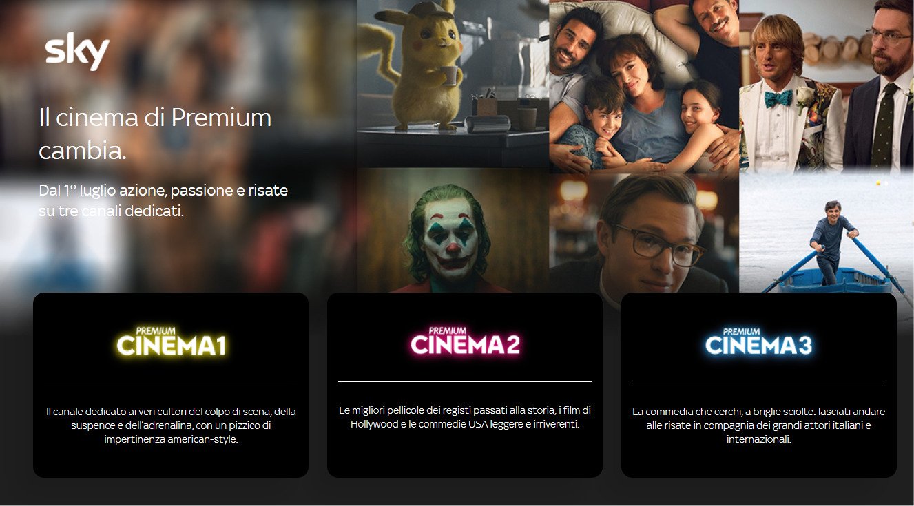 Premium Cinema si rinnova, da Luglio tre canali per #ilcinemaperfetto
