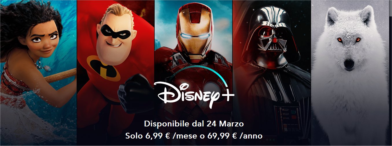 Disney+ anticipa la data di lancio, in streaming dal 24 marzo in Italia
