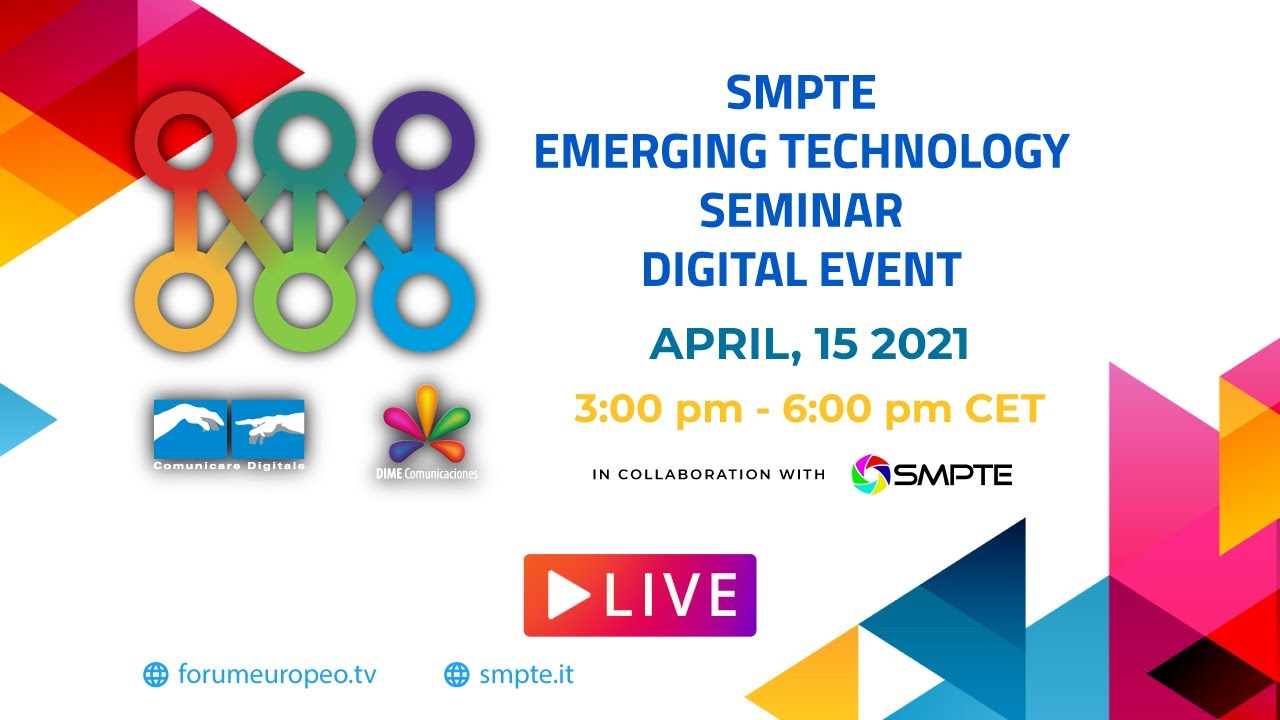 Seminario SMTPE Italia - Tecnologie Emergenti in diretta su Digital-News.it