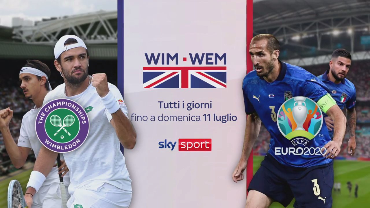 Da Wimbledon a Wembley, tifando Italia su Sky Sport