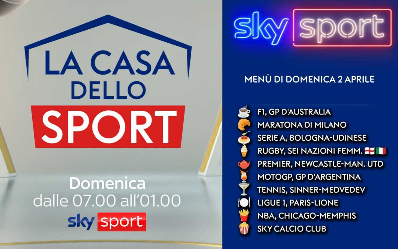 La Super Domenica in diretta su Sky Sport, Dalla F1 alla MotoGP fino alla finale di Sinner