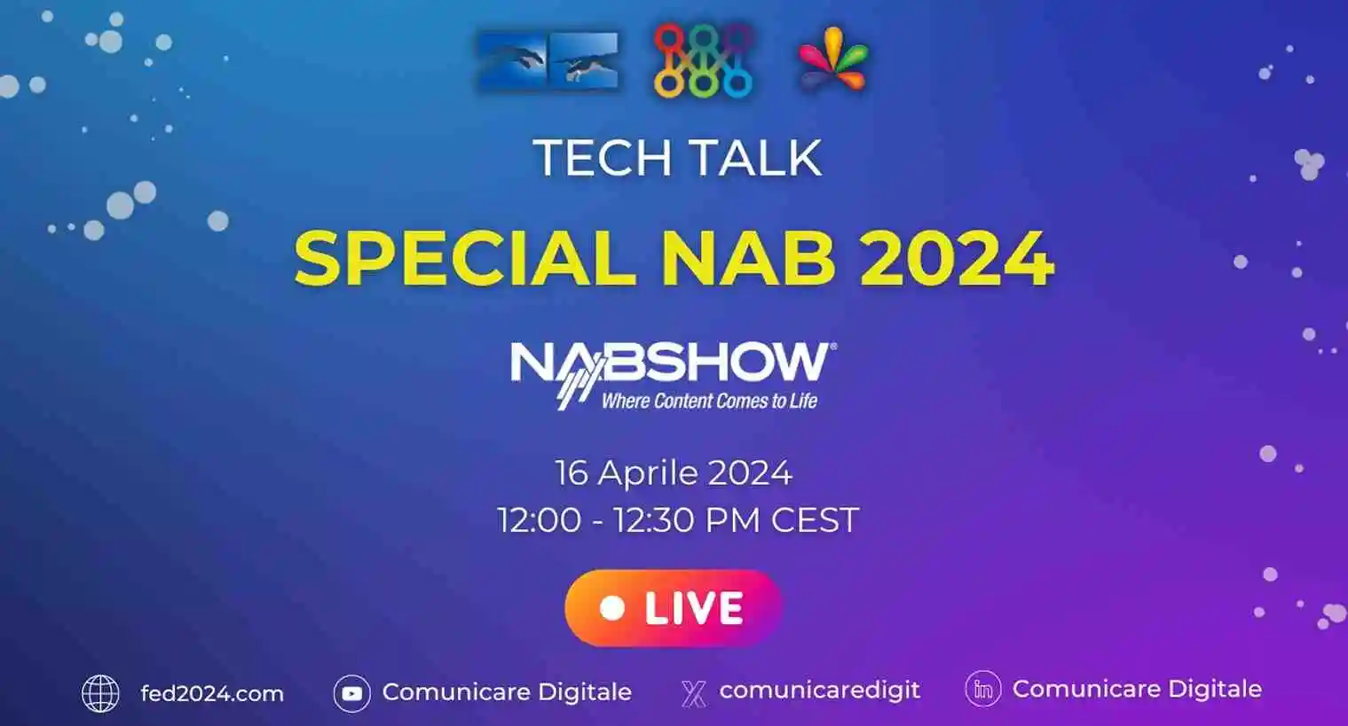 Tech Talk, Special NAB Show 2024 - Diretta streaming Youtube LIVE @ Digital-News.it