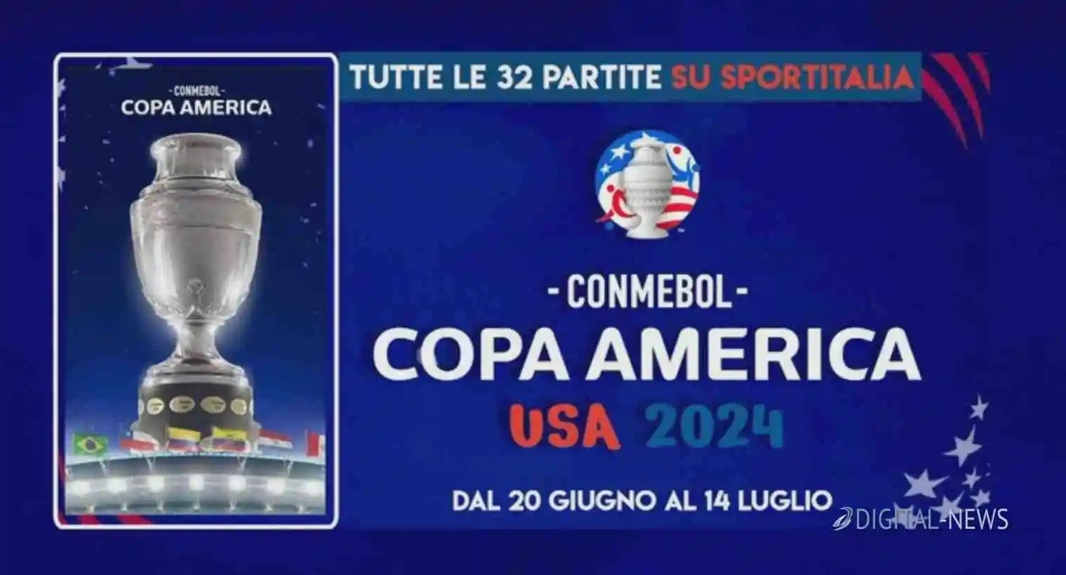 Copa America 2024 in diretta su Sportitalia: Tutte le Partite Live sul Canale 60 del Digitale Terrestre